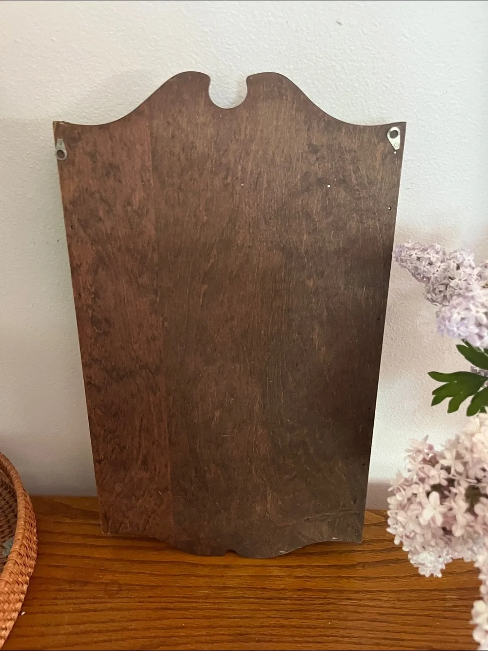 Vintage grannycore Wooden Brown Wall-Mounted spoon Rack